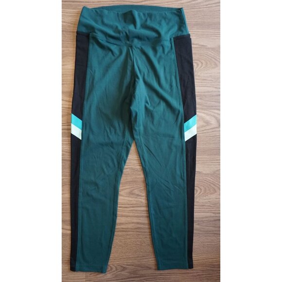 PINK Victoria's Secret Ultimate Legging Green / Black Ankle Length - Size M - Picture 3 of 16